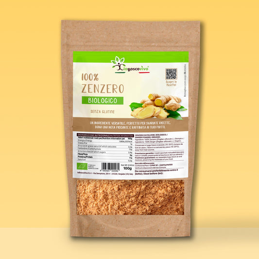 100% Zenzero in polvere BIO - 100g - IoBoscoVivo Srl