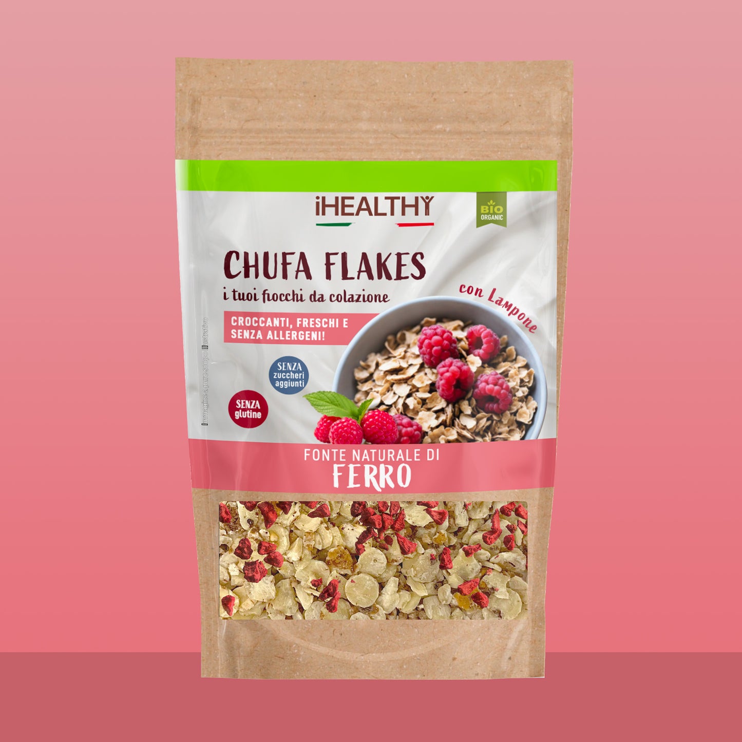 Chufa Flakes al Lampone BIO